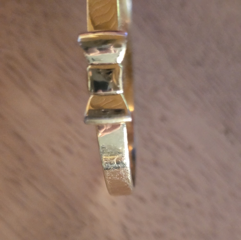 Kate Spade White Enamel, Blue And Gold Bangle Bracelets - Picture 8 of 10